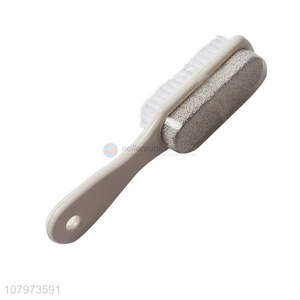 Good Quality 2 In 1 Double Sided Pumice Stone & Cleaning Brush Pedicure Tool