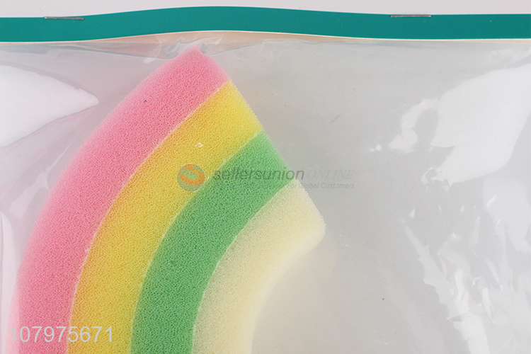 Best selling rainbow shape bath sponge kids shower sponge