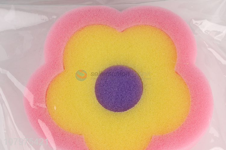 China factory flower shape bath shower sponge for children & baby