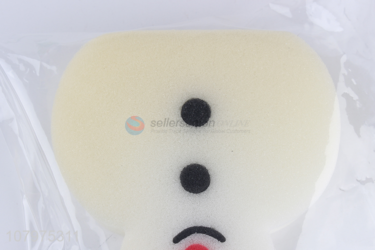 Latest arrival snowman shape bath sponge cartoon shower sponge