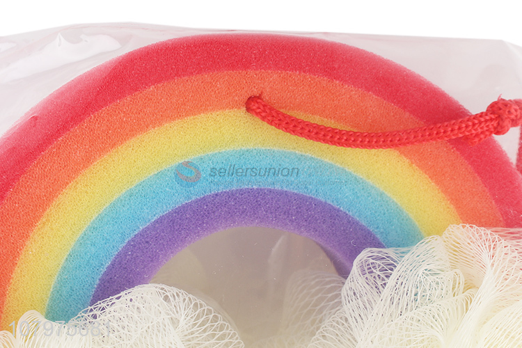 China imports rainbow shape shower bath sponge with bath ball