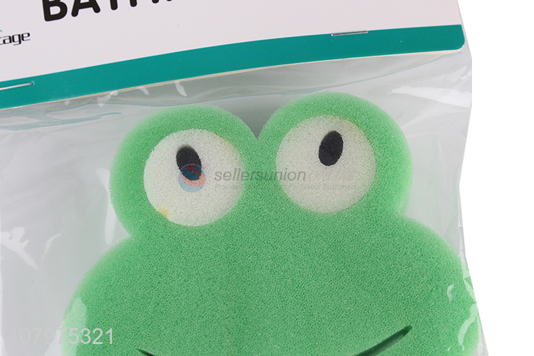 New hot sale big-eyed frog shape shower bath sponge for baby