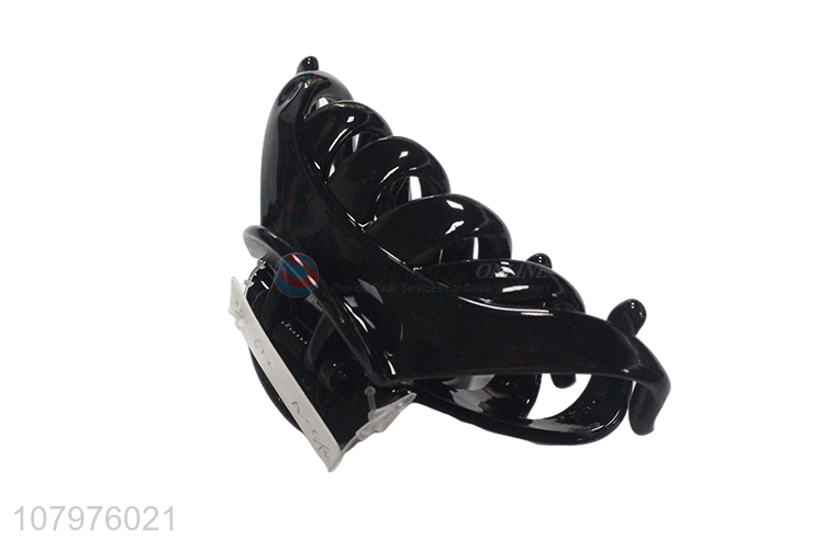 Good quality black plastic hair accessories hair claw clips