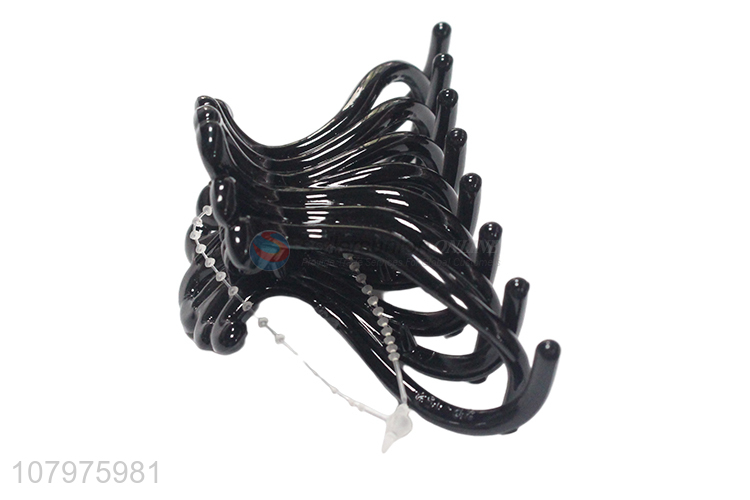 Latest products black plastic non-slip women hair claw clips