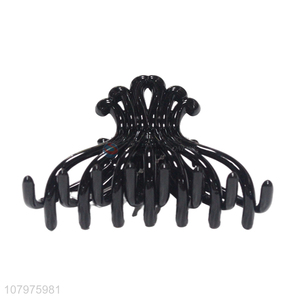 Latest products black plastic non-slip women hair claw clips