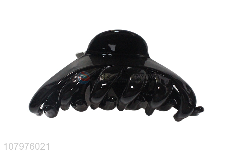 Good quality black plastic hair accessories hair claw clips