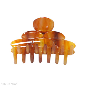 Factory direct sale orange plastic gripping clip ladies temperament hairpin