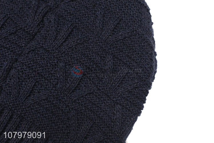 Online wholesale men winter warm suit beanie cap set with neck warmer