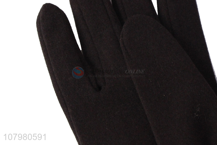 Fashion Flower Embroidery Comfortable Warm Gloves For Women