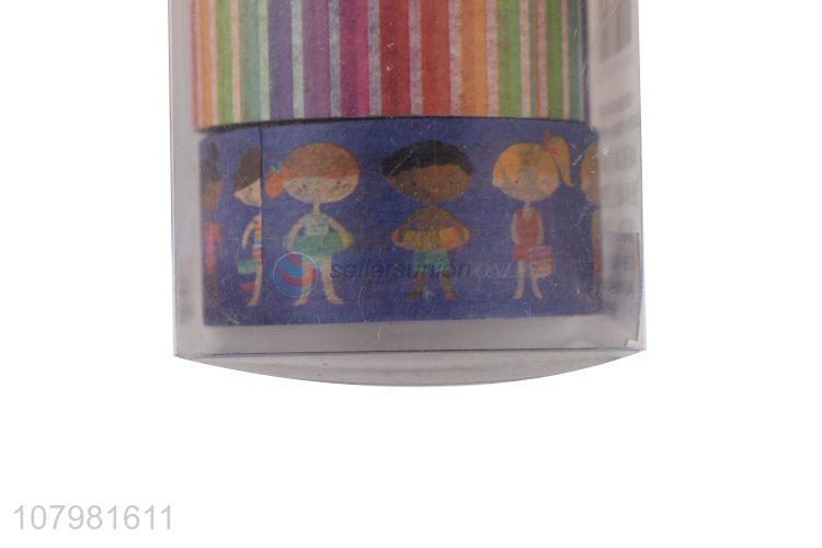 Wholesale colored decoration adhesive paper masking washi tapes