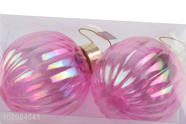 Hot sale 2pieces christmas ball hanging ornaments for decoration