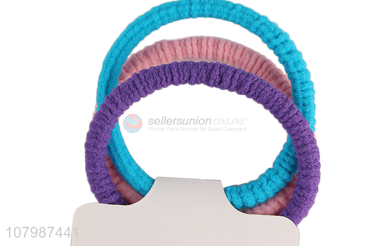 Good quality multicolor simple hair rope band ladies accessories for sale