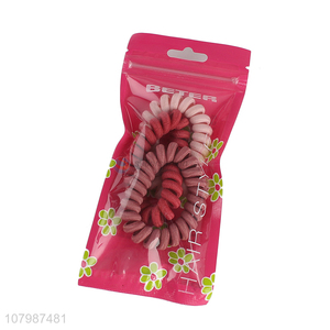 Good price multicolor simple telephone cord hair ring wholesale