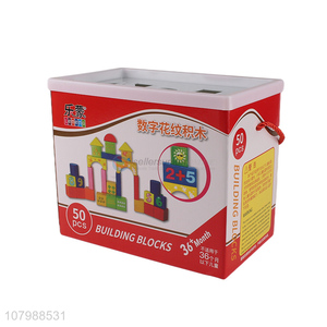 Factory price funny kids 50pieces building blocks toys brick set