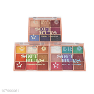 Wholesale candy color eyeshadow portable 9 color eyeshadow palette
