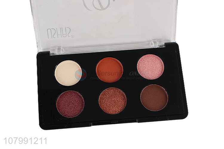 High Quality 6 Color Rectangle Makeup Eyeshadow Palette