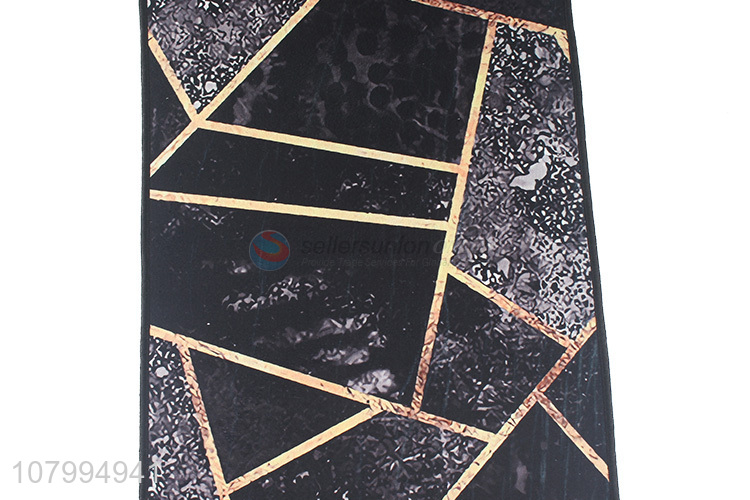 Good price black stitching long carpet home kitchen floor mat