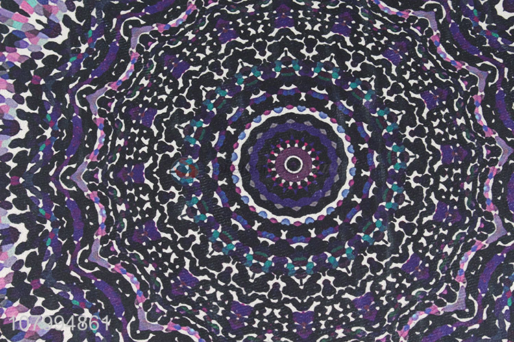 wholesale Price Purple Round Printed Carpet Decorative Floor Mat