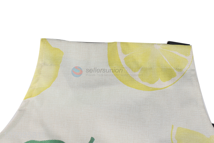 New simple lemon print waterproof pullover apron for household