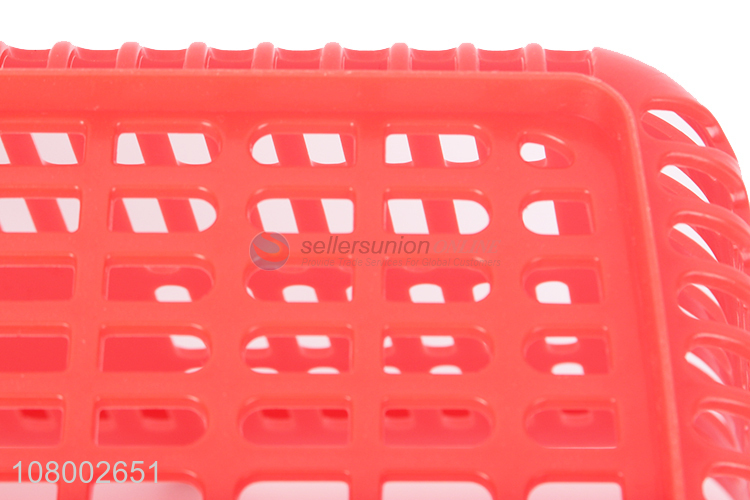 New arrival utility plastic shopping basket with thick galvanized handles