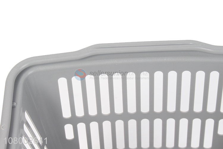 Top product supermarket small plastic shopping basket with double handles