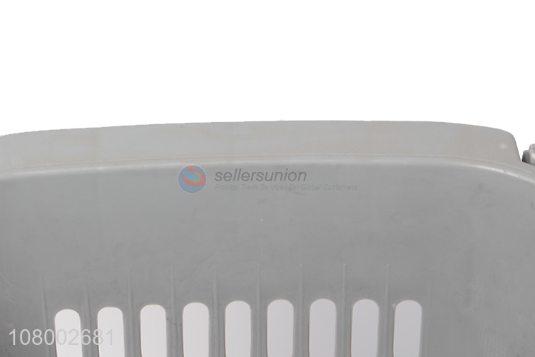 Good quality high-end rolling plastic shopping basket for supermarkets stores