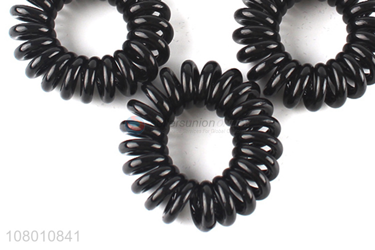 Wholesale Black Hair Ring Telephone Cord Hair Ties For Women