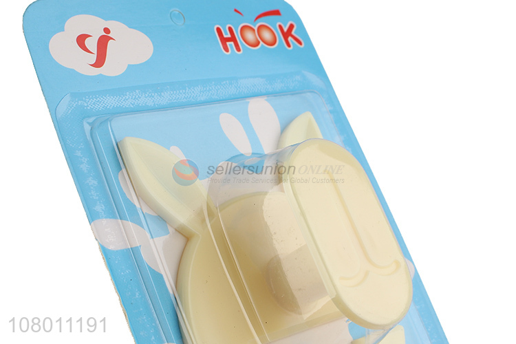 New design yellow plastic sticky hook cartoon creative hook set