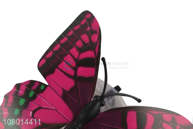 Wholesale lifelike led light up 3d butterfly wall sticker for decoration