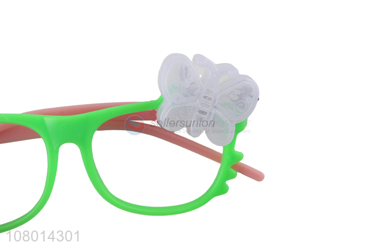 Yiwu market cartoon led flashing glasses frame glowing party glasses