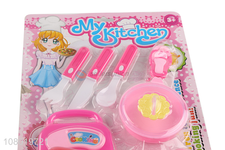 Good quality kitchen toys pretend play toys pan cutlery food toy