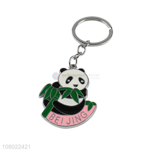 Hot selling 2D 3D zinc alloy keychains custom enamel panda key chain