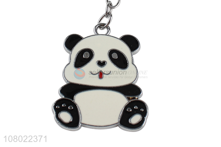 Online wholesale cute cartoon zinc alloy  key ring panda key chain
