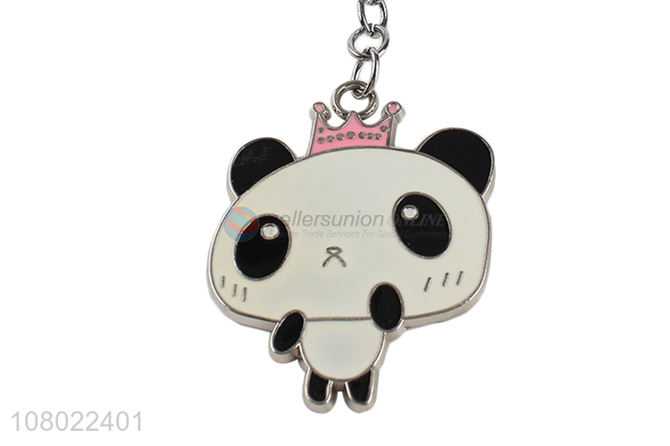 Yiwu market custom zinc alloy keychains cute enamel panda key chain