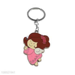 New hot sale metal keychain enamel adorable key chain small gift souvenir