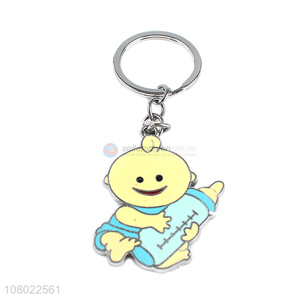 Factory supply cute zinc alloy keychains adorable metal key chain