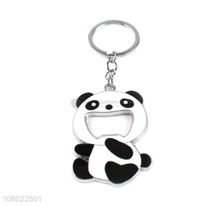 Popular product zinc alloy keychains adorable epoxy enamel panda key chain