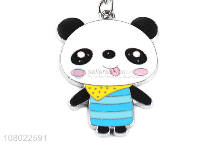 Hot selling cartoon metal keychains cute key ring panda1 key chain