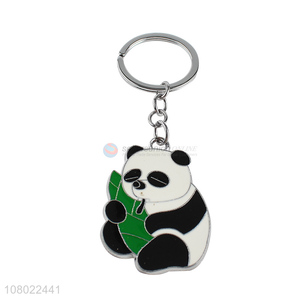 Latest imports epoxy zinc alloy keychains custom enamel panda key chain