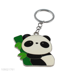 Latest imports metal keychain enamel panda key chain advertising gifts