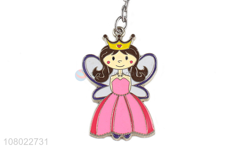 Factory supply zinc alloy metal keychains cute fairy key chain charms