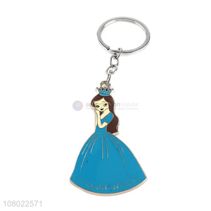 Yiwu market cartoon metal keychains cute <em>key</em> ring princess <em>key</em> <em>chain</em>