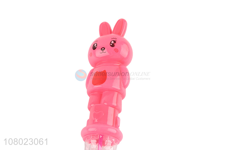 Best selling multicolor cartoon bunny bubble wand for children