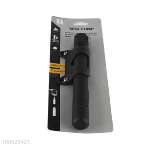 Wholesale black metal mini manual inflator portable bicycle pump