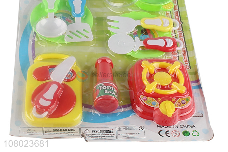 Best selling plastic children kitchen tableware set toys