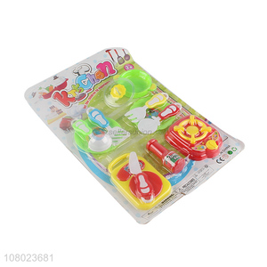 Best selling plastic children kitchen tableware set toys