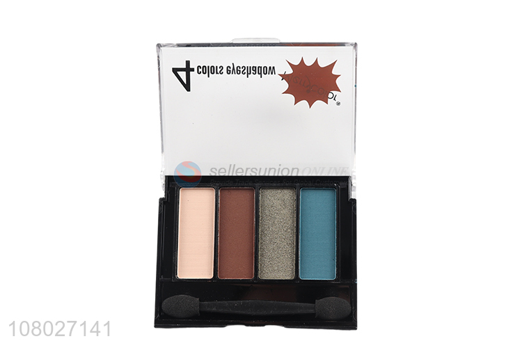 Private label 4 colors eyeshadow palette long lasting waterproof eye makeup