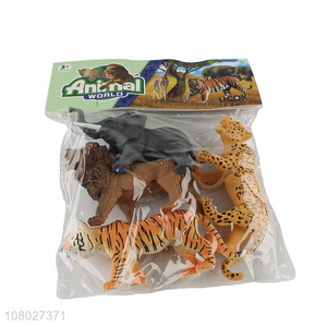 Low price wholesale multicolor creative wild animal model set