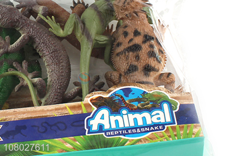 Good sale multicolor ranch animal model toy lizard set