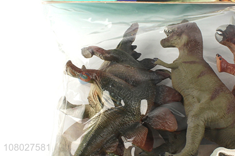 Yiwu direct sale multicolor boxed dinosaur model toy set